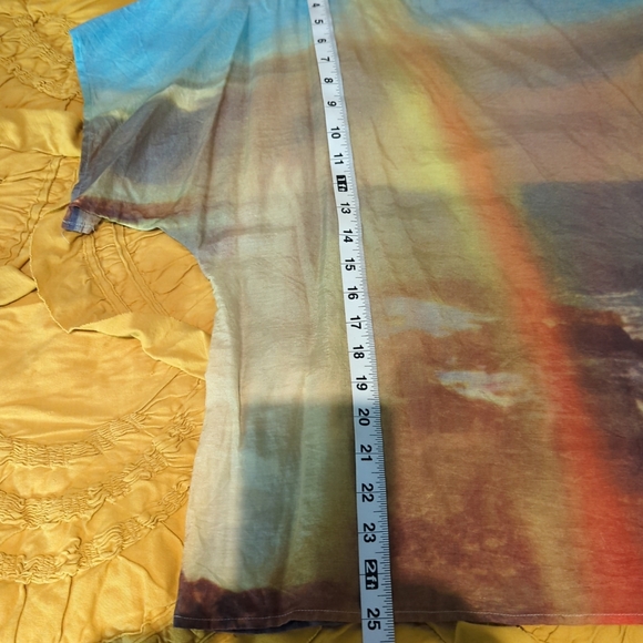 Anthropologie HD in Paris Silk Blend Photo Print Blouse L - Picture 8 of 8